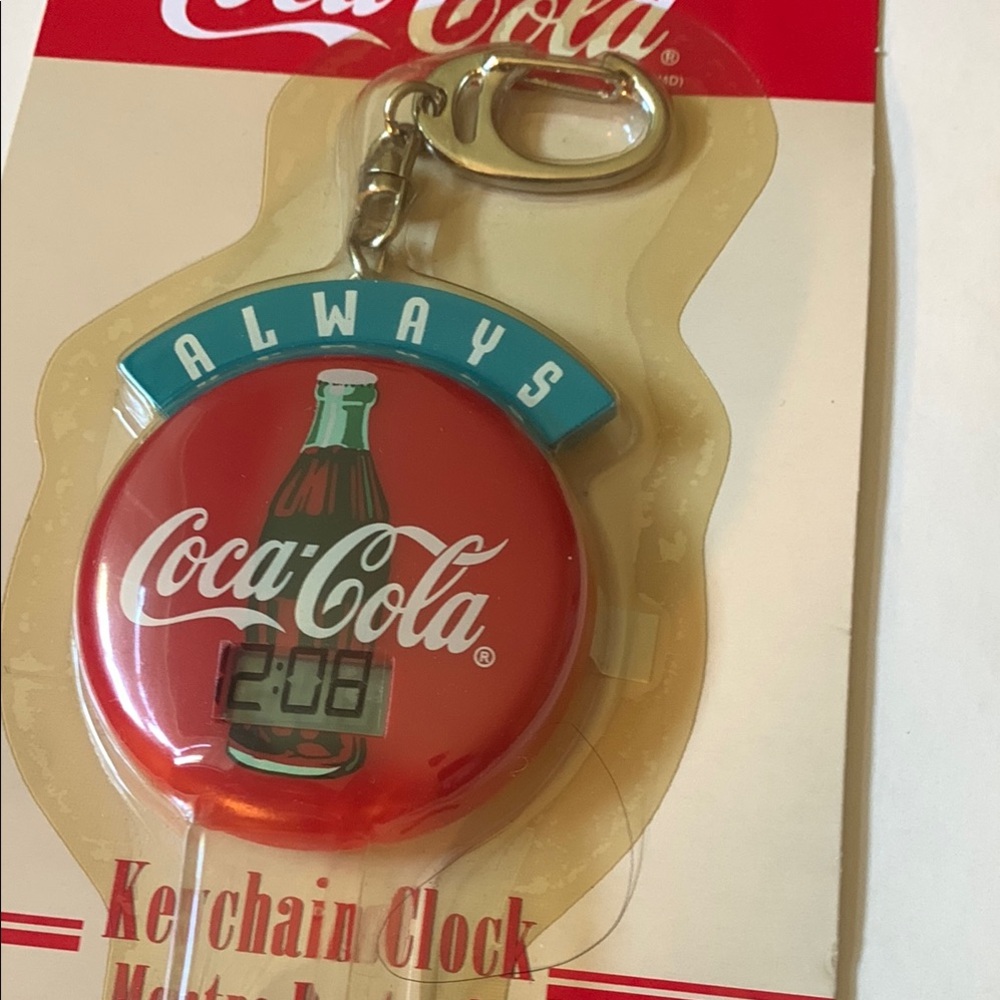 VTG 1999 Coca Cola Keychain Clock